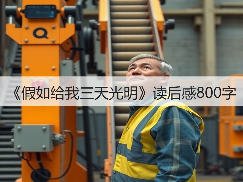 《假如给我三天光明》读后感800字