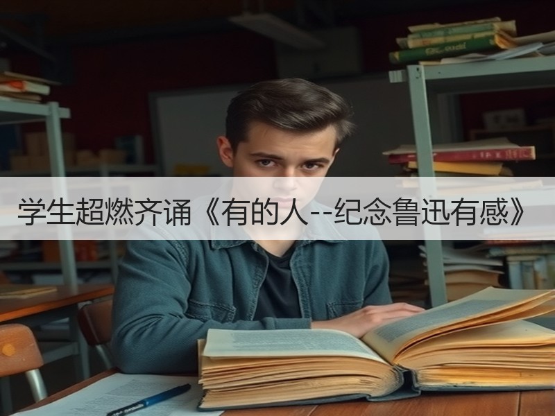学生超燃齐诵《有的人--纪念鲁迅有感》
