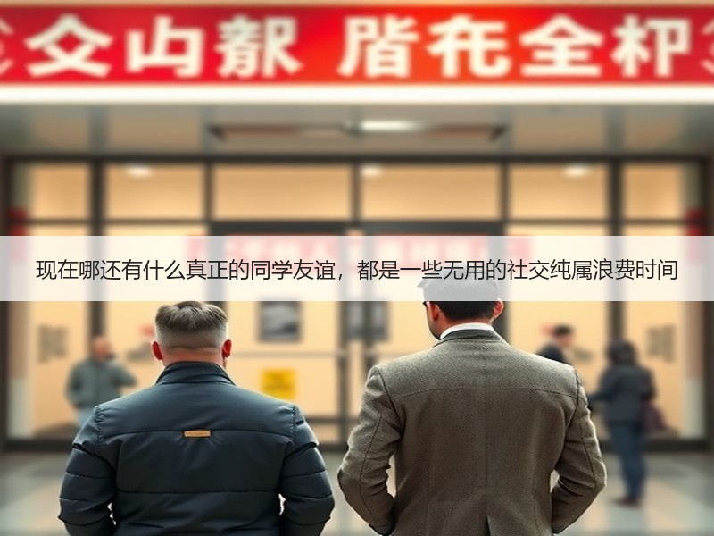 现在哪还有什么真正的同学友谊，都是一些无用的社交纯属浪费时间
