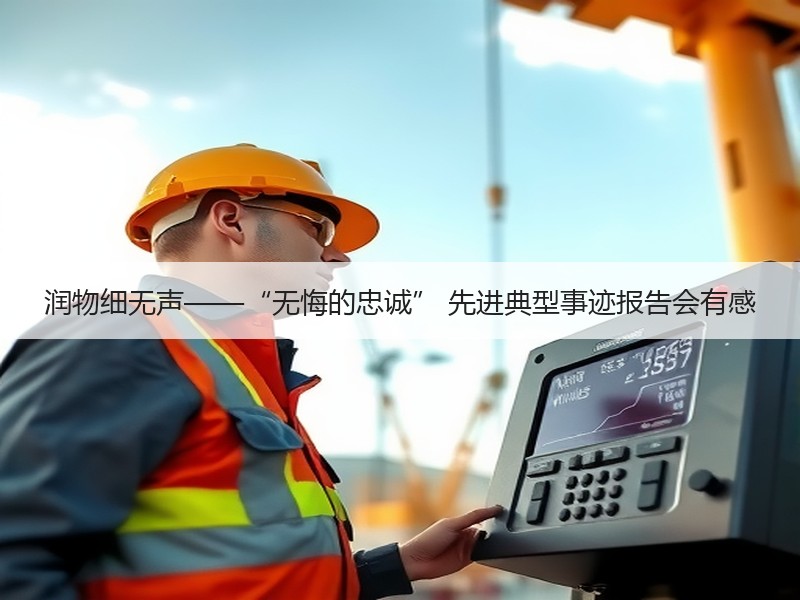 润物细无声——“无悔的忠诚” 先进典型事迹报告会有感