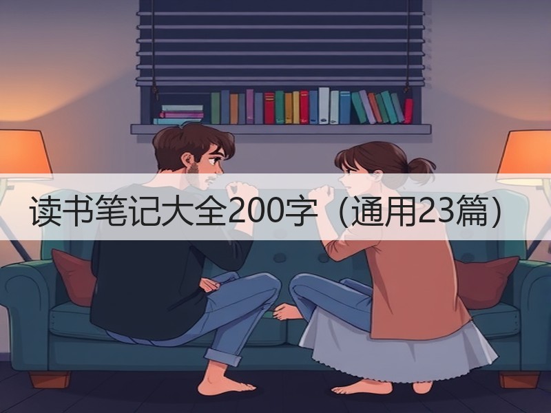 读书笔记大全200字（通用23篇）