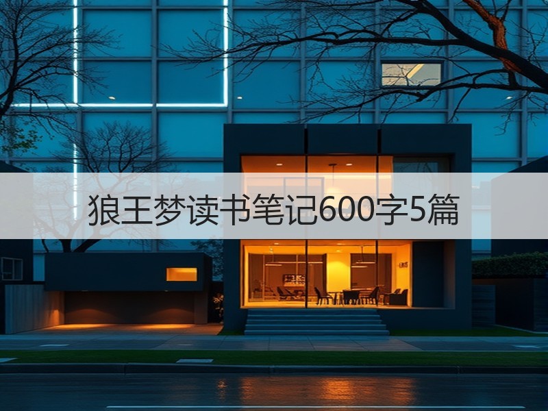 狼王梦读书笔记600字5篇