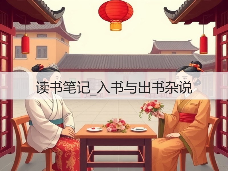 读书笔记_入书与出书杂说