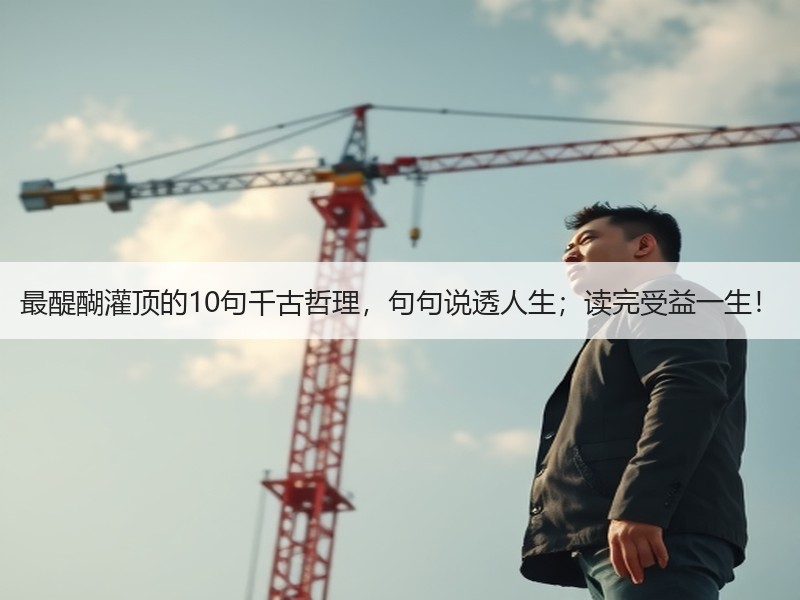 最醍醐灌顶的10句千古哲理，句句说透人生；读完受益一生！