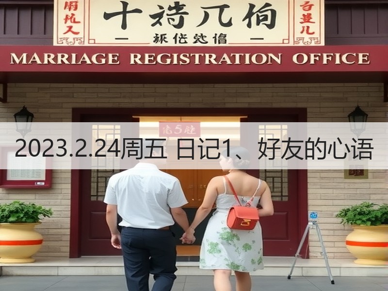 2023.2.24周五 日记1、好友的心语