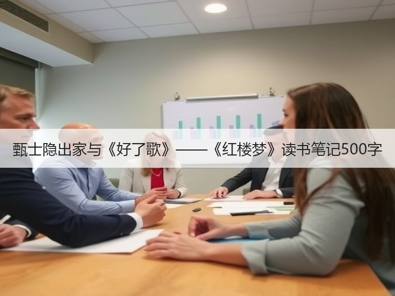 甄士隐出家与《好了歌》——《红楼梦》读书笔记500字