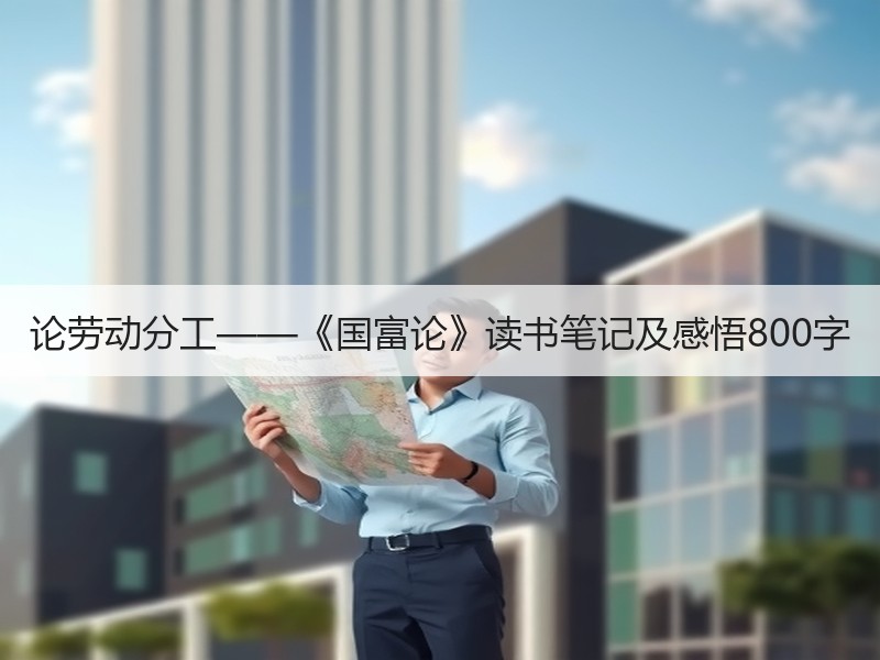 论劳动分工——《国富论》读书笔记及感悟800字
