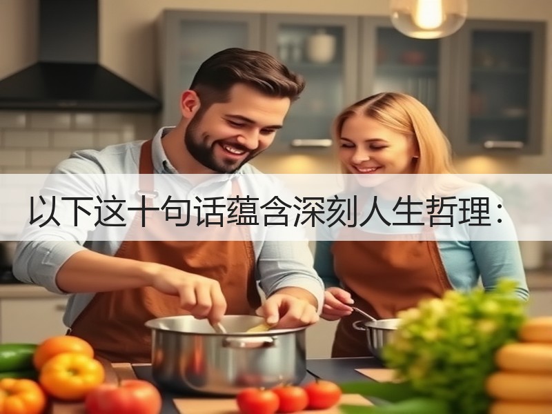 以下这十句话蕴含深刻人生哲理：