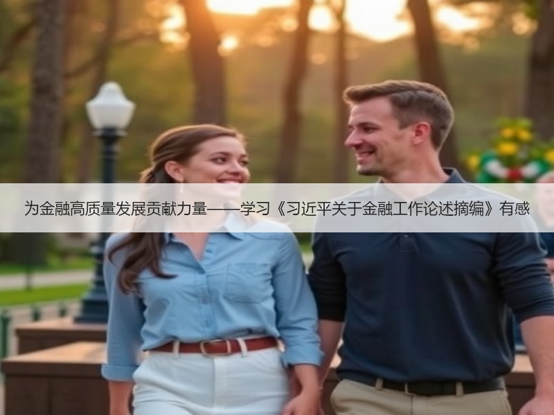 为金融高质量发展贡献力量——学习《习近平关于金融工作论述摘编》有感