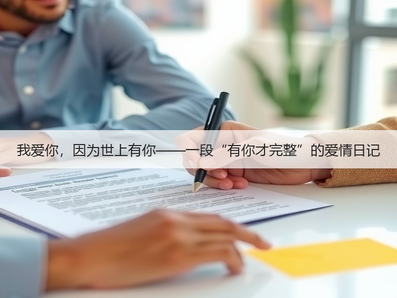 我爱你，因为世上有你——一段“有你才完整”的爱情日记