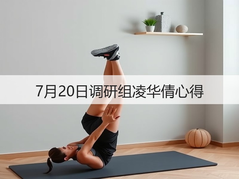 7月20日调研组凌华倩心得