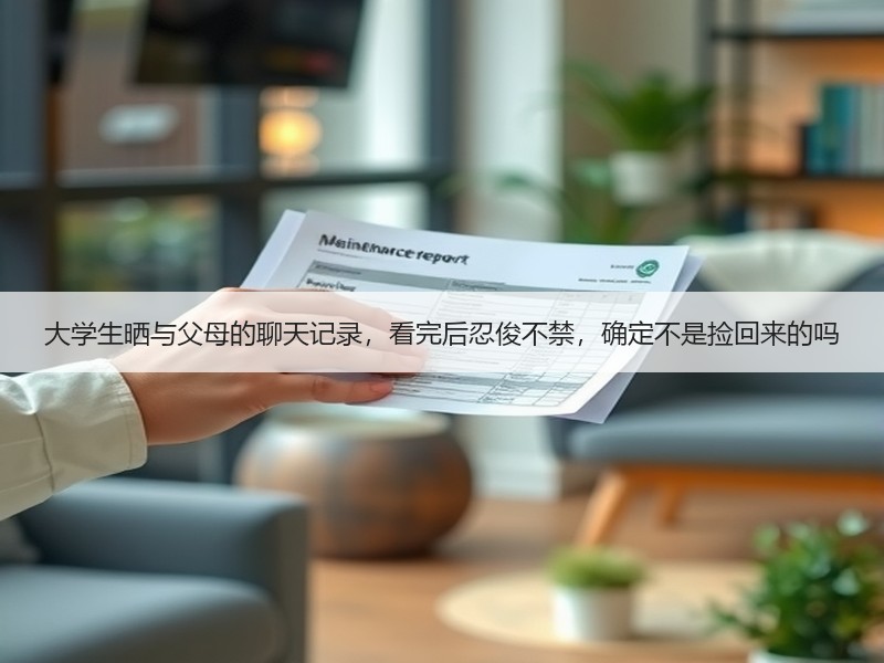 大学生晒与父母的聊天记录，看完后忍俊不禁，确定不是捡回来的吗