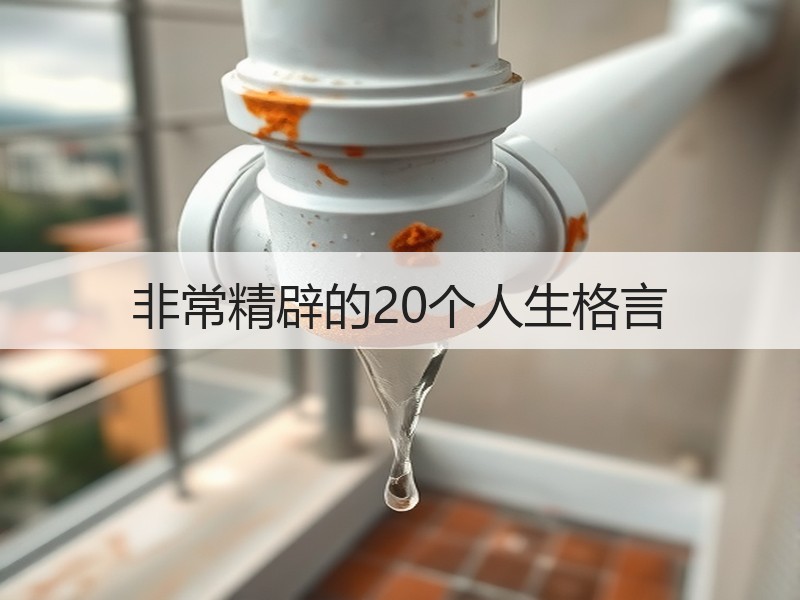 非常精辟的20个人生格言