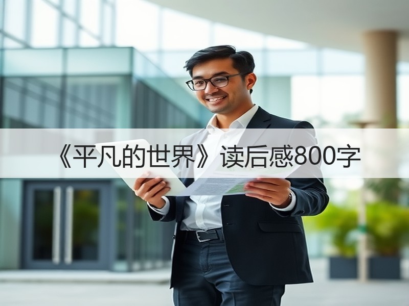《平凡的世界》读后感800字