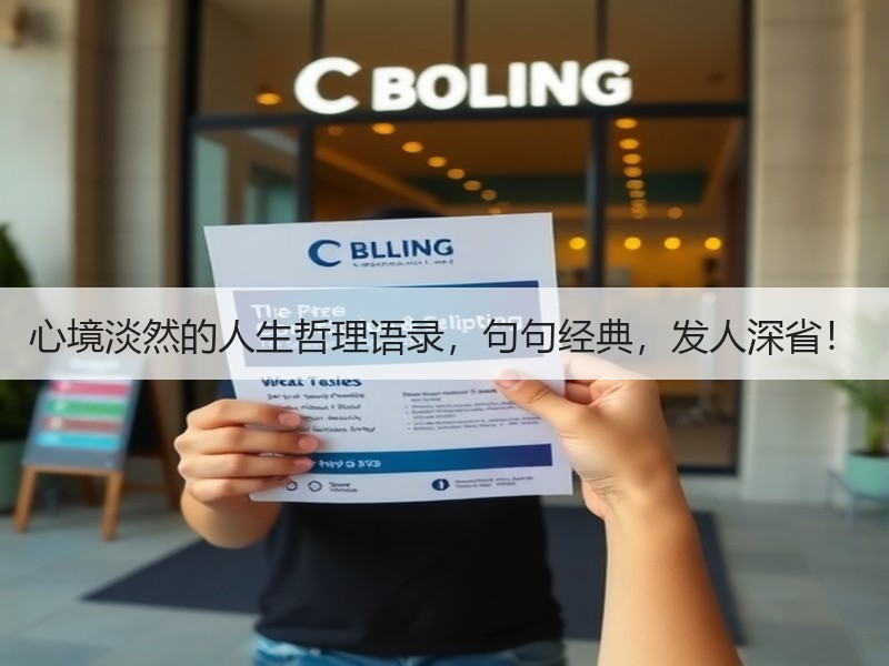 心境淡然的人生哲理语录，句句经典，发人深省！