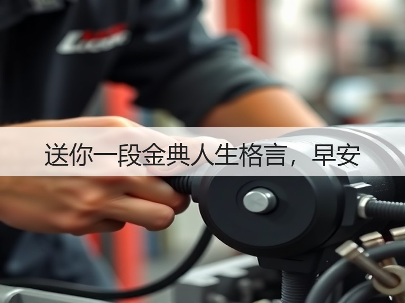 送你一段金典人生格言，早安