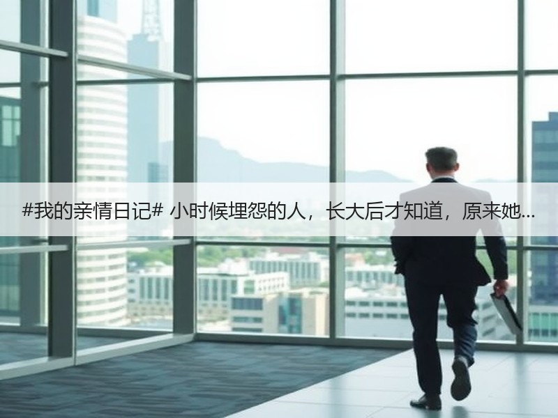 #我的亲情日记# 小时候埋怨的人，长大后才知道，原来她...