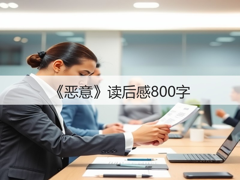 《恶意》读后感800字