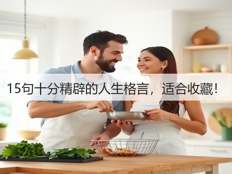 15句十分精辟的人生格言，适合收藏！