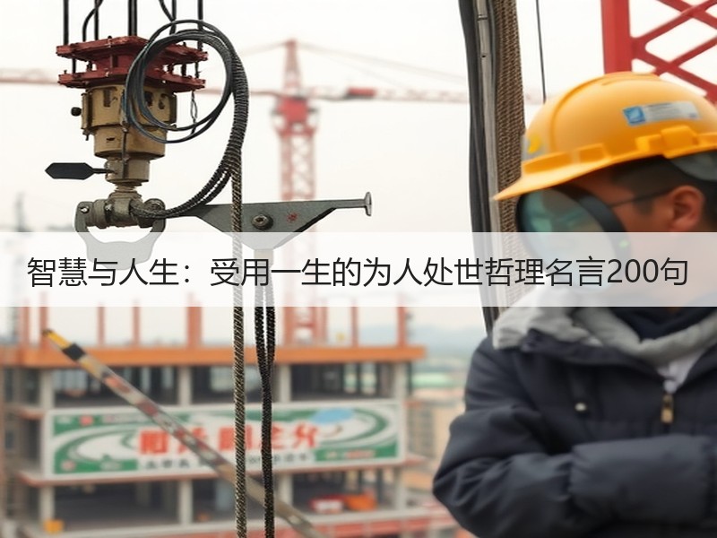 智慧与人生：受用一生的为人处世哲理名言200句