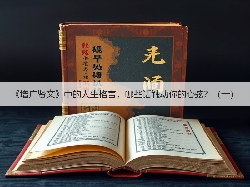 《增广贤文》中的人生格言，哪些话触动你的心弦？（一）