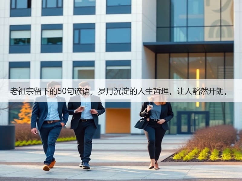 老祖宗留下的50句谚语，岁月沉淀的人生哲理，让人豁然开朗，