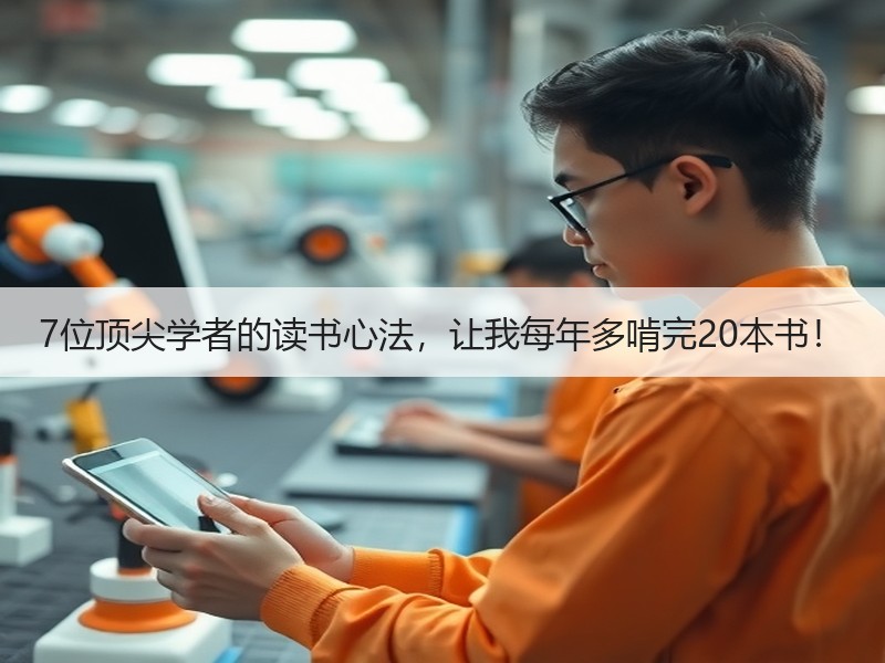 7位顶尖学者的读书心法，让我每年多啃完20本书！