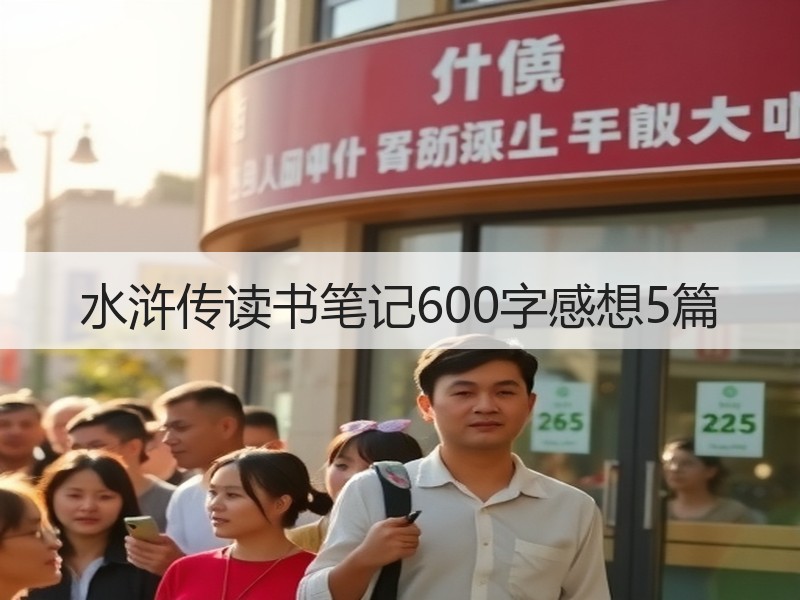 水浒传读书笔记600字感想5篇