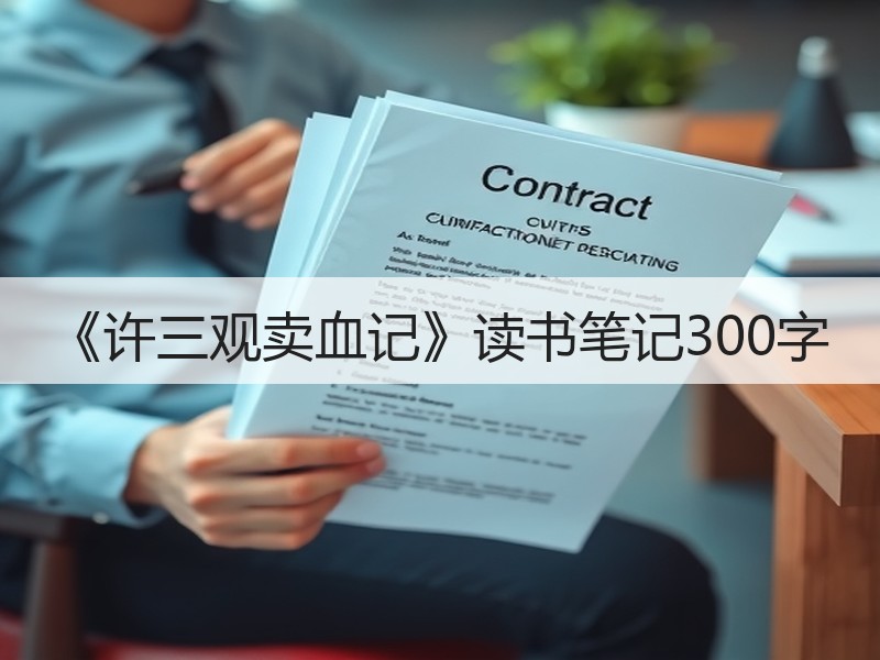 《许三观卖血记》读书笔记300字