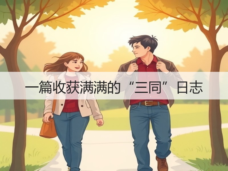 一篇收获满满的“三同”日志
