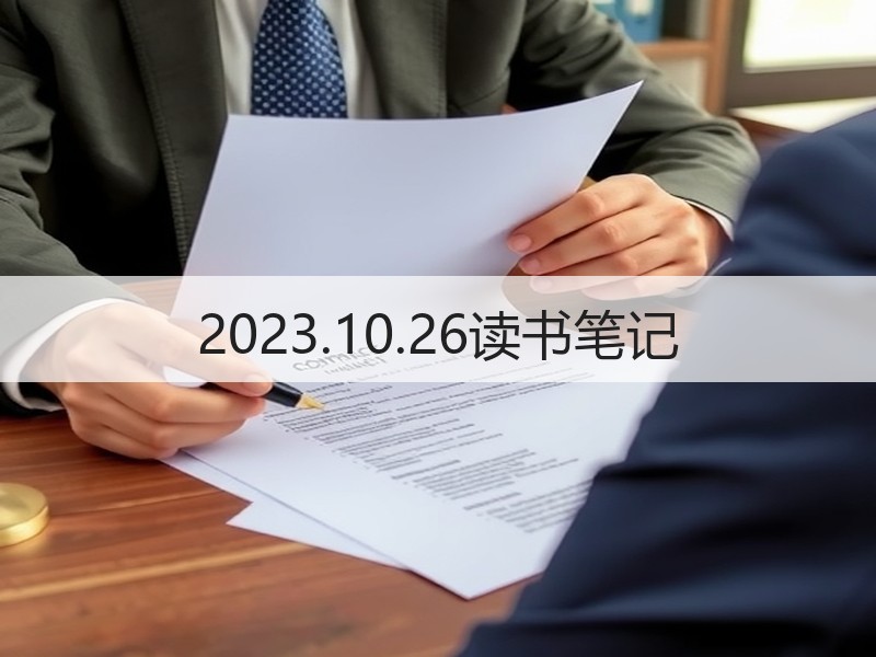 2023.10.26读书笔记