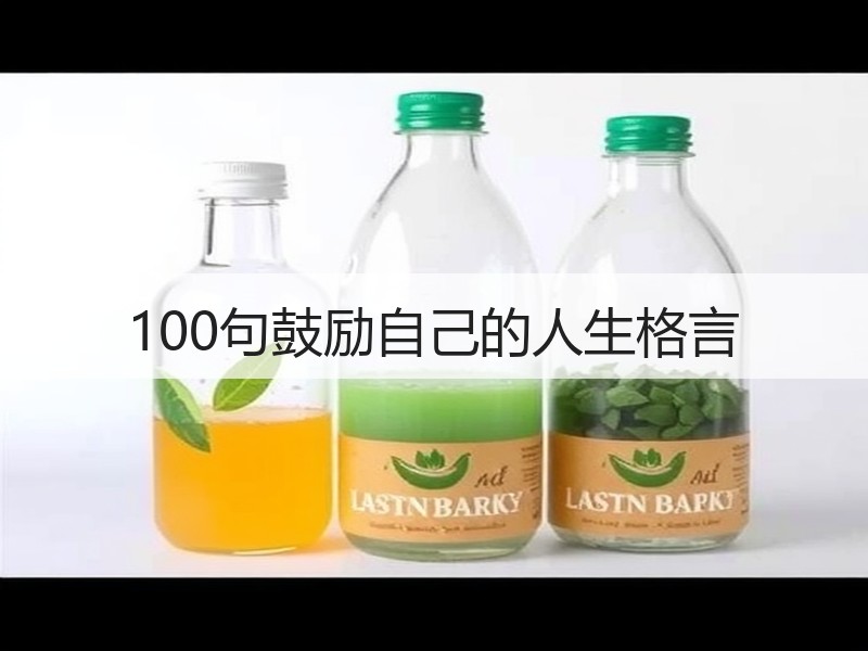 100句鼓励自己的人生格言