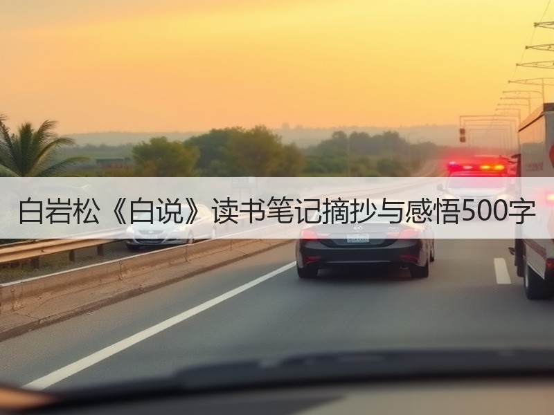 白岩松《白说》读书笔记摘抄与感悟500字