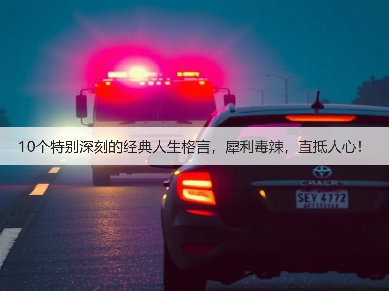 10个特别深刻的经典人生格言，犀利毒辣，直抵人心！