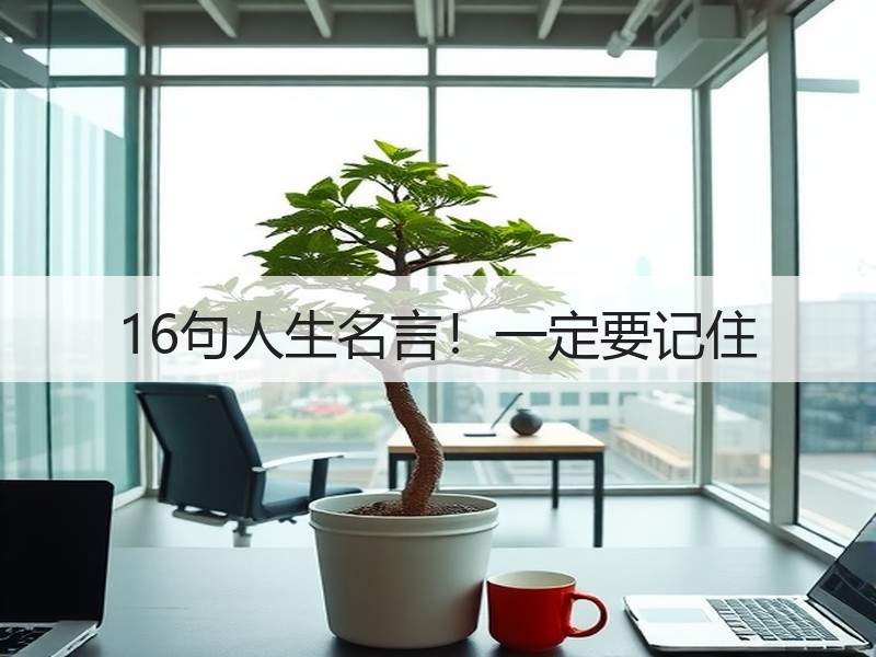 16句人生名言！一定要记住