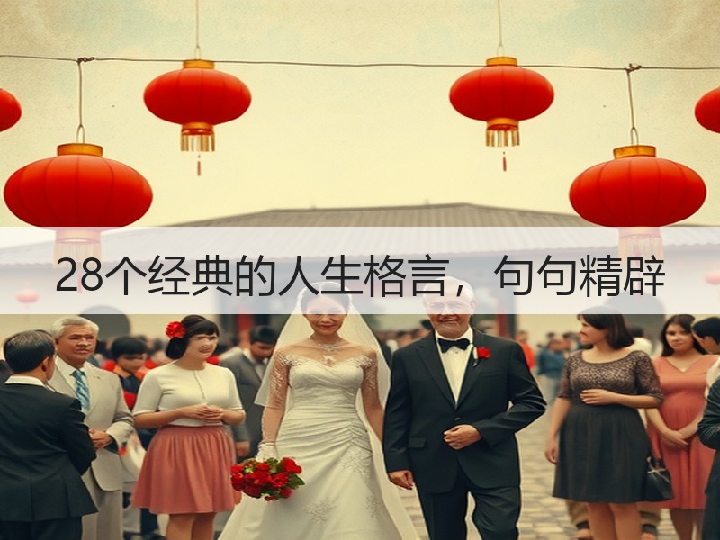28个经典的人生格言，句句精辟