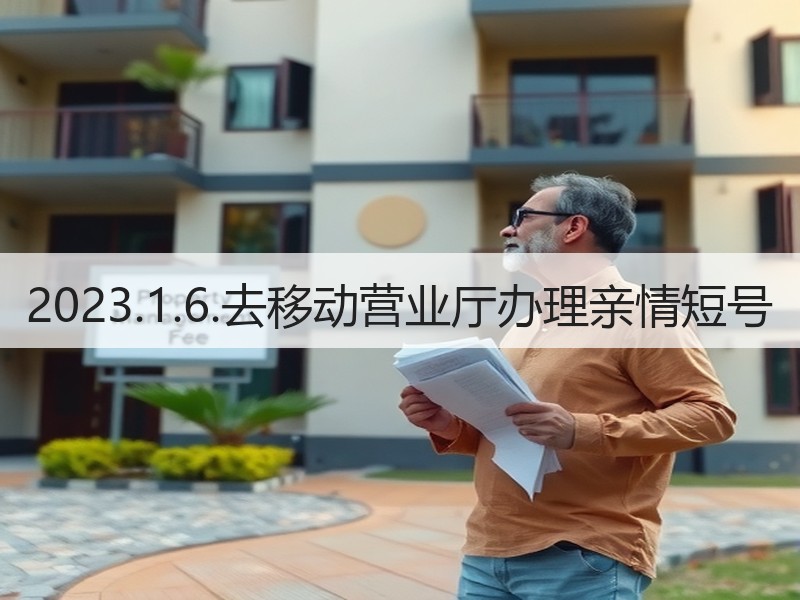 2023.1.6.去移动营业厅办理亲情短号