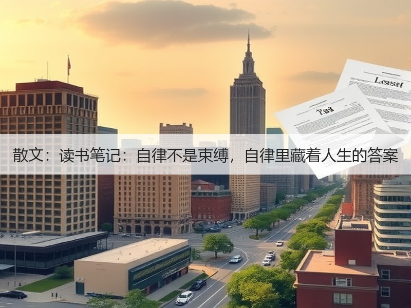 散文：读书笔记：自律不是束缚，自律里藏着人生的答案