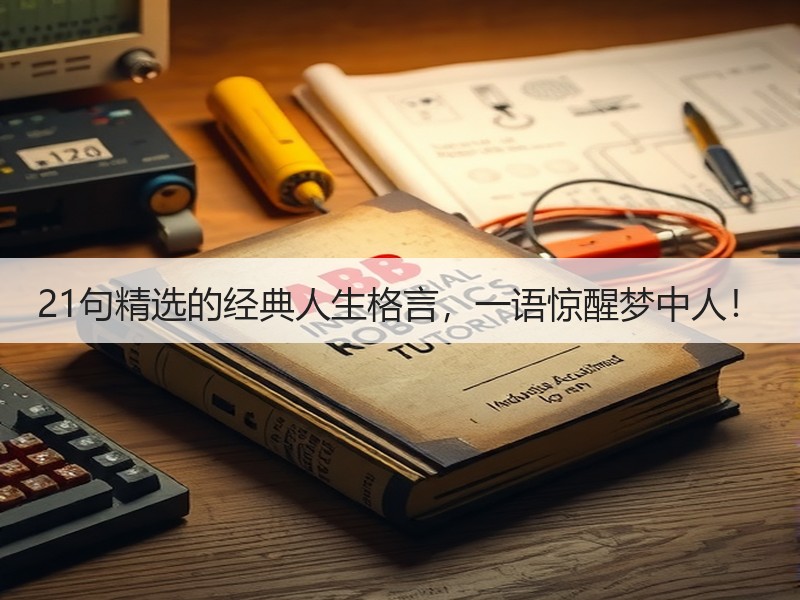 21句精选的经典人生格言，一语惊醒梦中人！