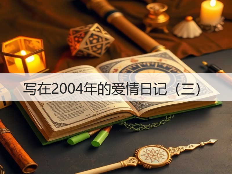 写在2004年的爱情日记（三）