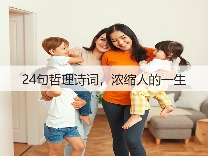 24句哲理诗词，浓缩人的一生