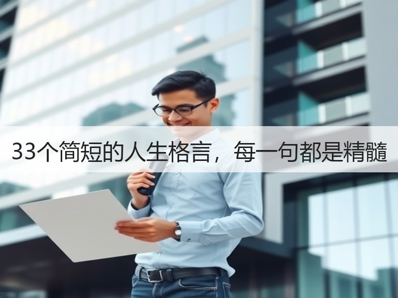 33个简短的人生格言，每一句都是精髓