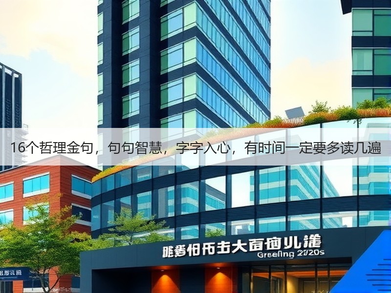 16个哲理金句，句句智慧，字字入心，有时间一定要多读几遍