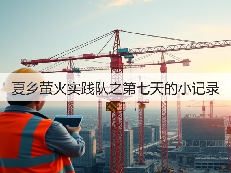 夏乡萤火实践队之第七天的小记录
