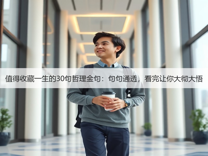 值得收藏一生的30句哲理金句：句句通透，看完让你大彻大悟