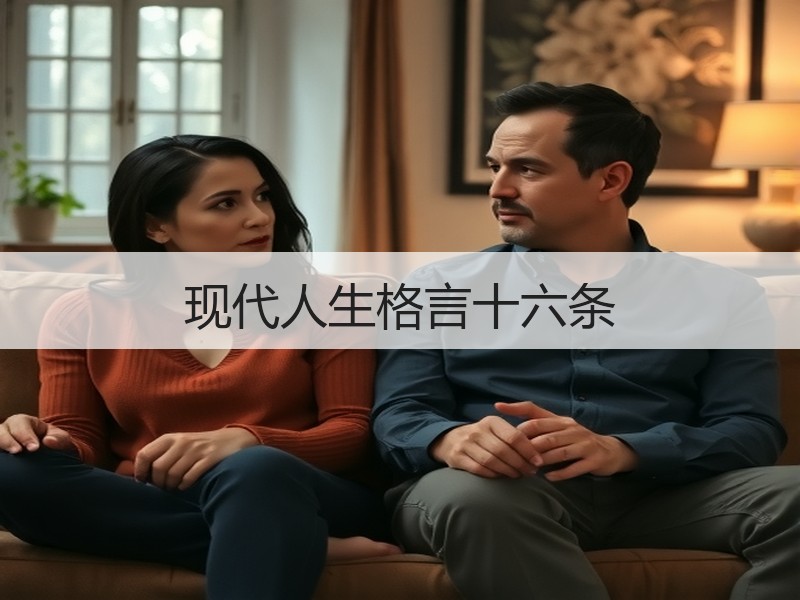 现代人生格言十六条