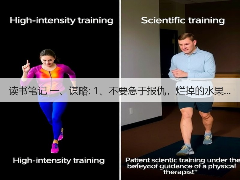 读书笔记 一、谋略: 1、不要急于报仇，烂掉的水果...