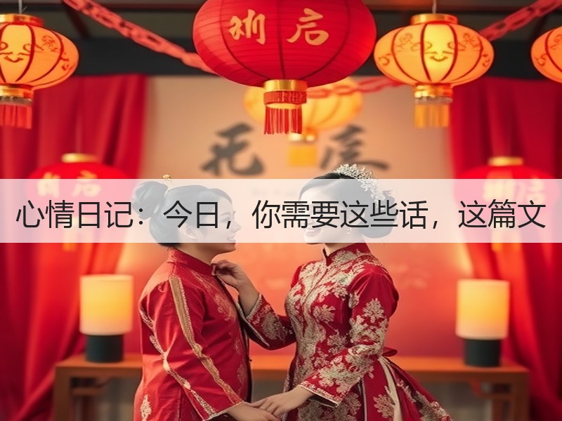 心情日记：今日，你需要这些话，这篇文