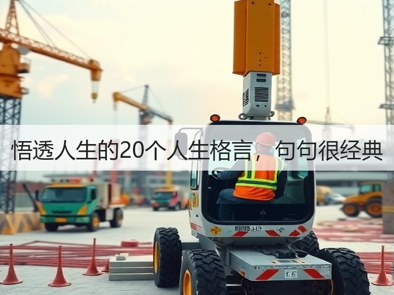 悟透人生的20个人生格言，句句很经典