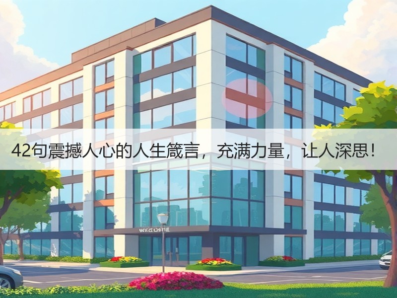 42句震撼人心的人生箴言，充满力量，让人深思！